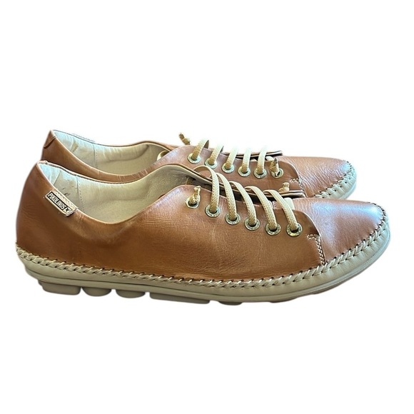 Pikolinos Riola Leather Lace Up Sneaker Shoe Brandy Tan Spain EU 41/US 10-10.5 - Picture 6 of 16